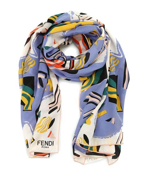 fendi satin scarf|fendi scarf women's.